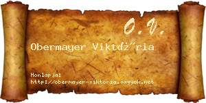 Obermayer Viktória névjegykártya